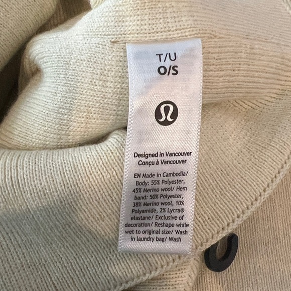 Lululemon Cream Warm Revelation Beanie One Size NWT main image 8